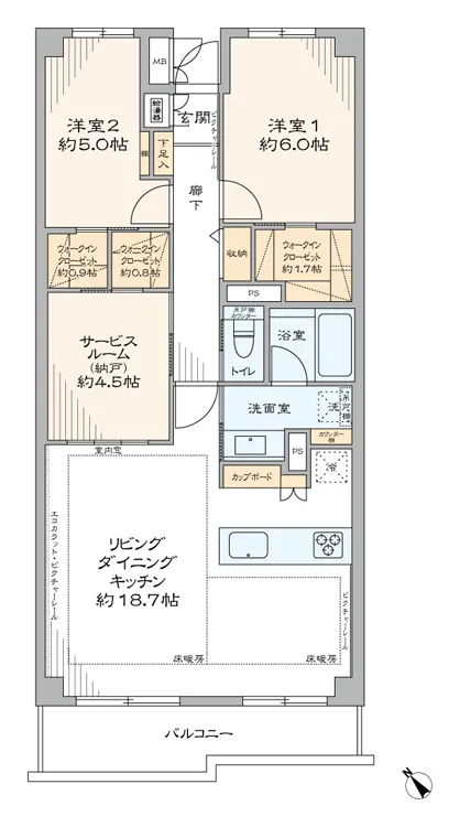 北品川ホームズの間取り図