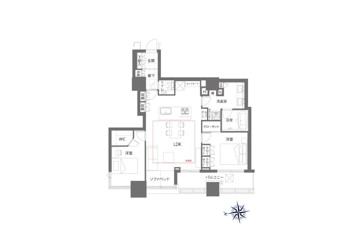 シティタワー高輪の間取り図
