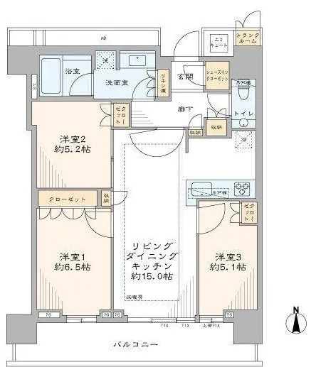 ザ・パークハウス晴海タワーズティアロレジデンスの間取り図
