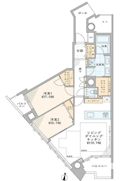 品川Vタワーの間取り図