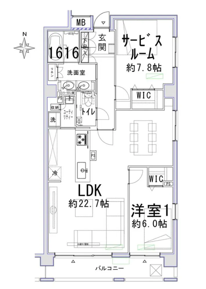 三田ホウレーンの間取り図