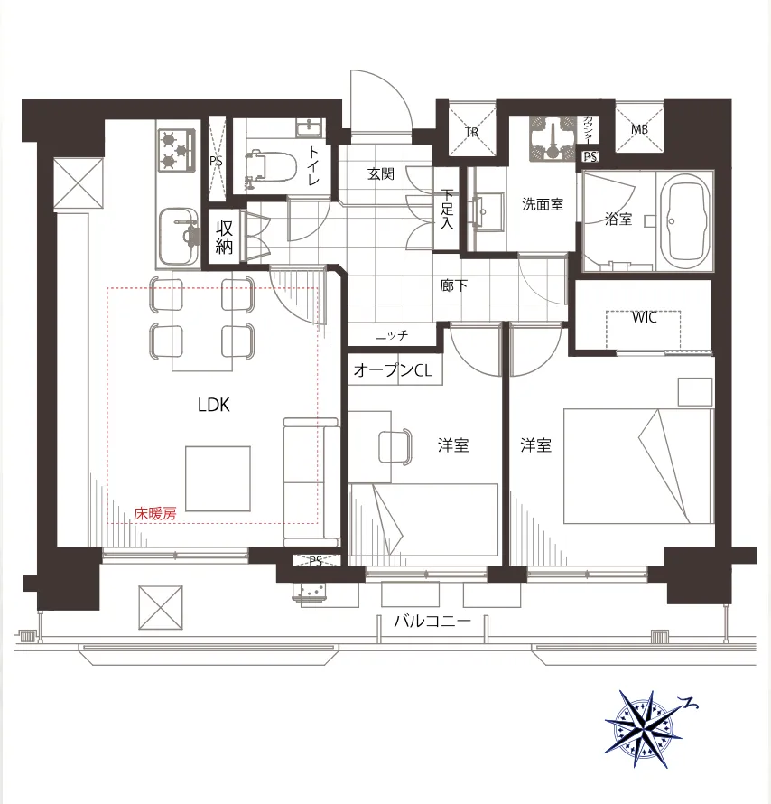 ヴェーゼント芝の杜の間取り図