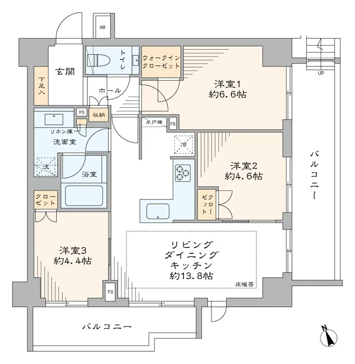 サンウッド神楽坂の間取り図