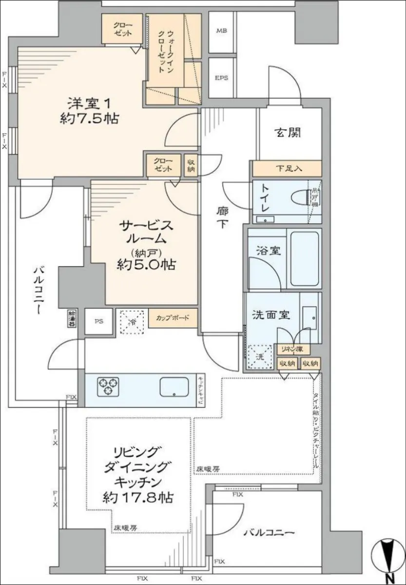 コートレジデントタワーの間取り図