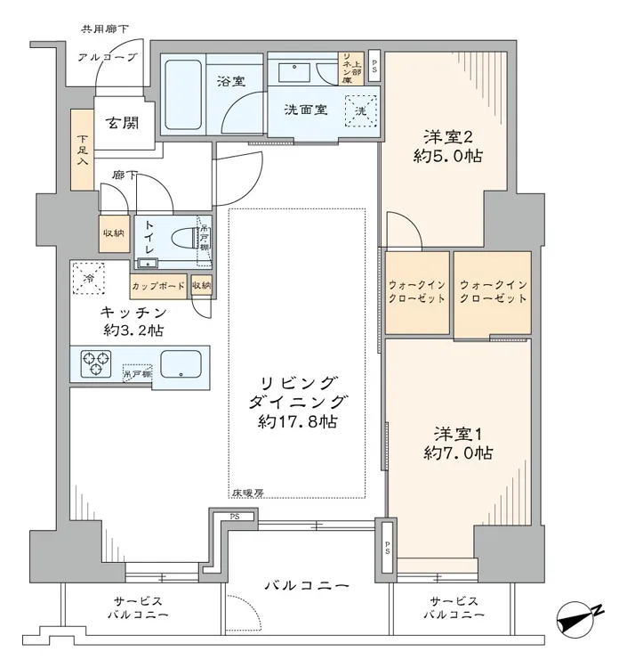 プラウドタワー芝浦の間取り図
