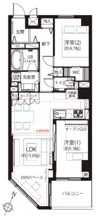 リシェ広尾の間取り図