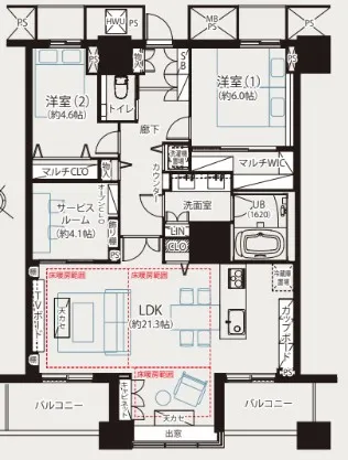 THE TOKYO TOWERS MID TOWERの間取り図