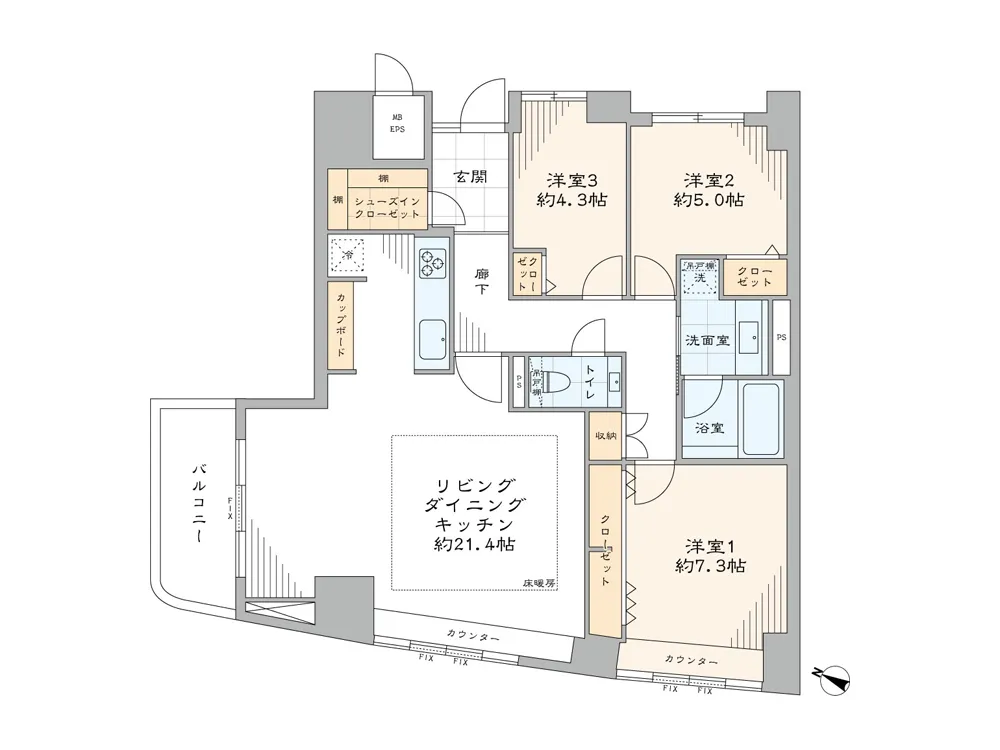 フォルム小石川の間取り図