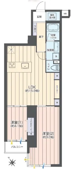 飯倉ヒルズの間取り図