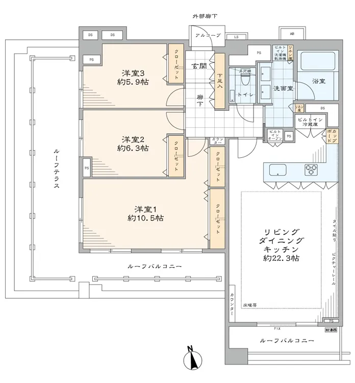 アクシアフォレスタ麻布の間取り図
