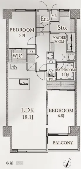 マートルコート麹町の間取り図