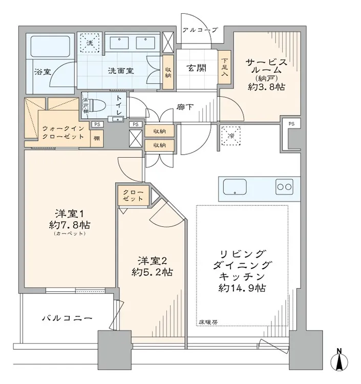 センチュリーパークタワーの間取り図