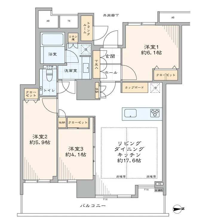 豊洲シエルタワーの間取り図