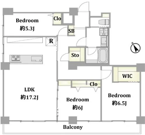 メゾン高輪の間取り図