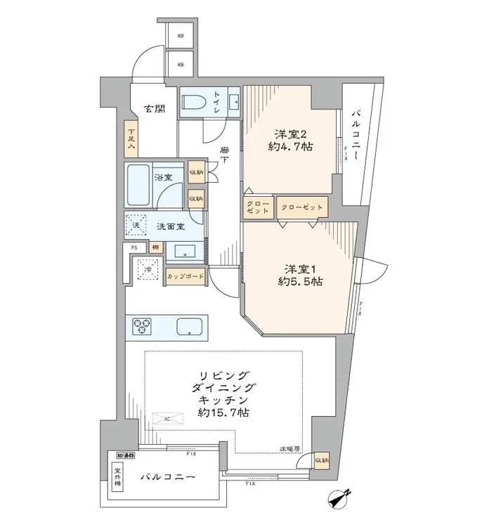 ウィン麻布十番ハラビルの間取り図