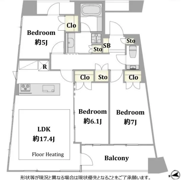 プラウド新宿御苑エンパイアの間取り図