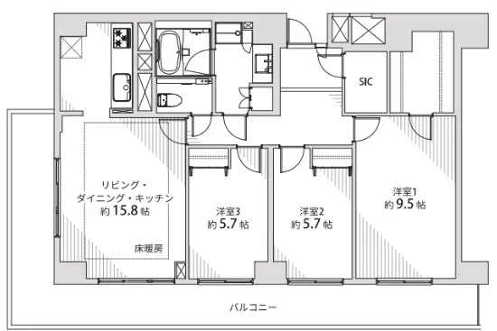 ファミール西新宿の間取り図