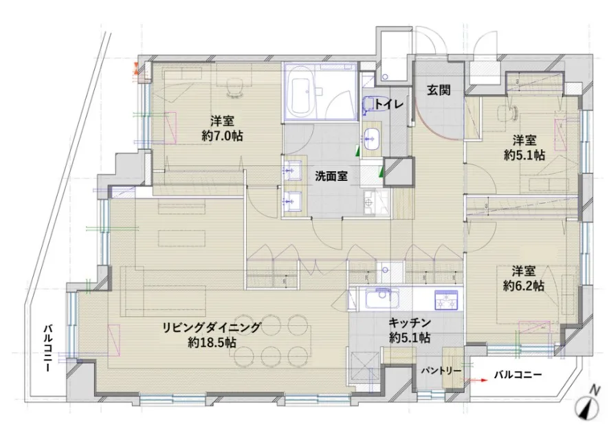 ステージファースト三宿の間取り図