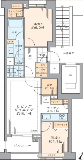 Brillia目黒東山の間取り図