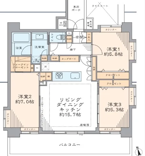 ライオンズマンション浅草雷門の間取り図