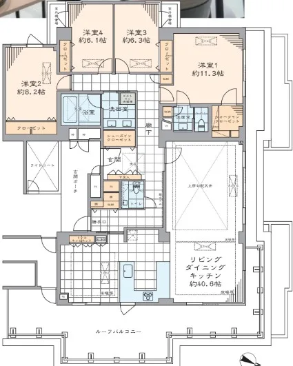 パレ市ヶ谷の間取り図