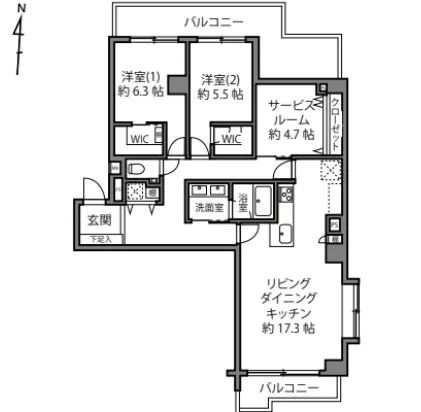 藤和薬王寺ホームズの間取り図