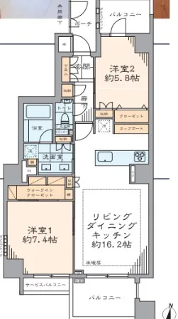 アトラス江戸川アパートメントの間取り図