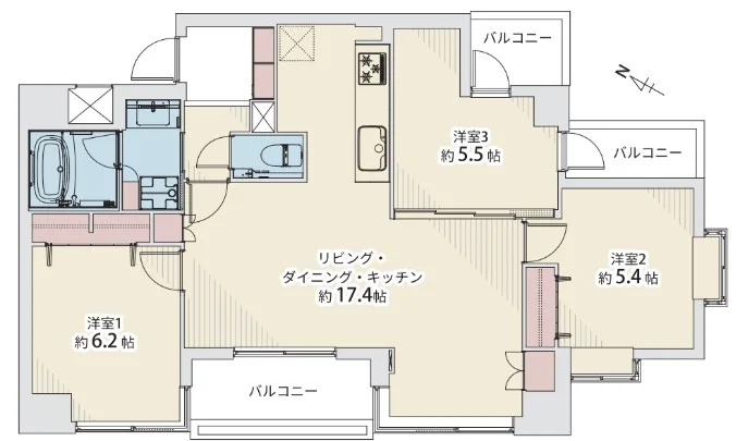 ナビウス目黒の間取り図