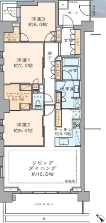 パークホームズ代々木西原の間取り図