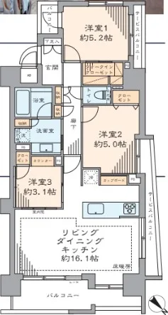 クレストフォルム日本橋の間取り図