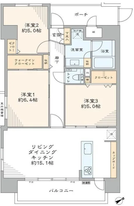マイキャッスルリバーフロントタワー銀座東の間取り図