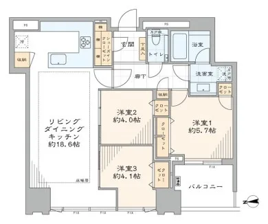 シティタワーズ豊洲ザ・シンボルの間取り図