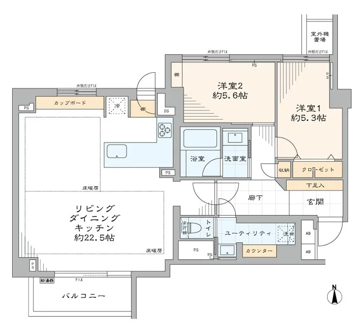 南青山パークマンションの間取り図