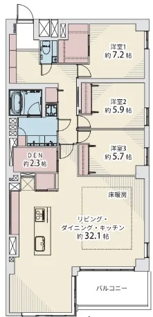 ウィスタリア元麻布の間取り図