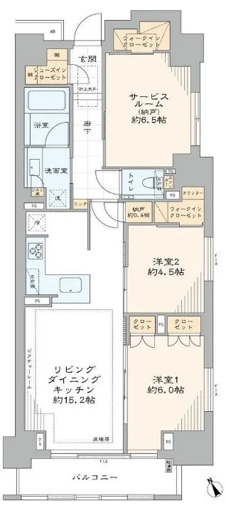 シティハウス四谷坂町の間取り図