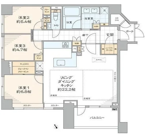 レジデンシア春日安藤坂の間取り図