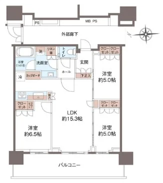 HARUMI FLAG PARK VILLAGE SKY DUOの間取り図
