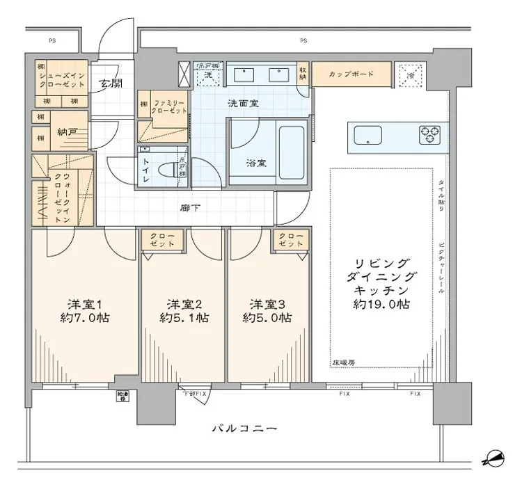 パークタワー品川ベイワードの間取り図