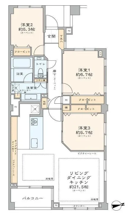 シティコート代々木の間取り図