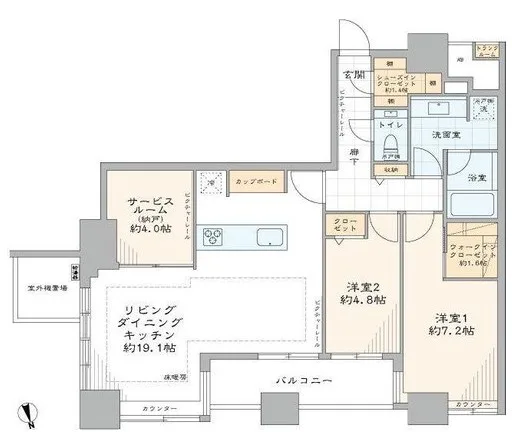 THE TOWERS DAIBA EASTの間取り図